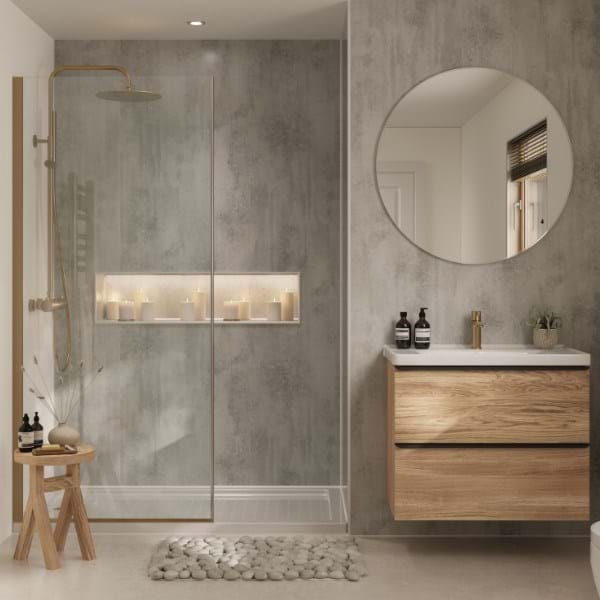 Arctic Stone bathroom wall panels by Multipanel 