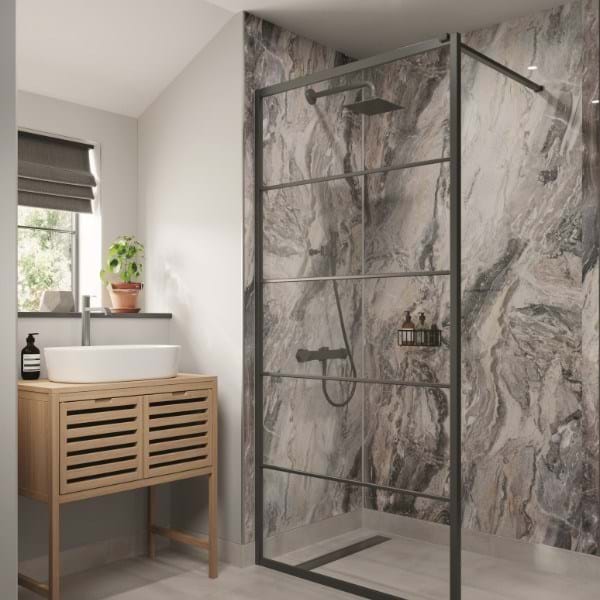 Cappuccino Stone bathroom wall panels by Multipanel
