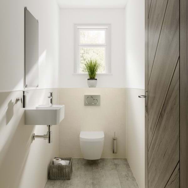 Riven Marble bathroom wall panels by Multipanel