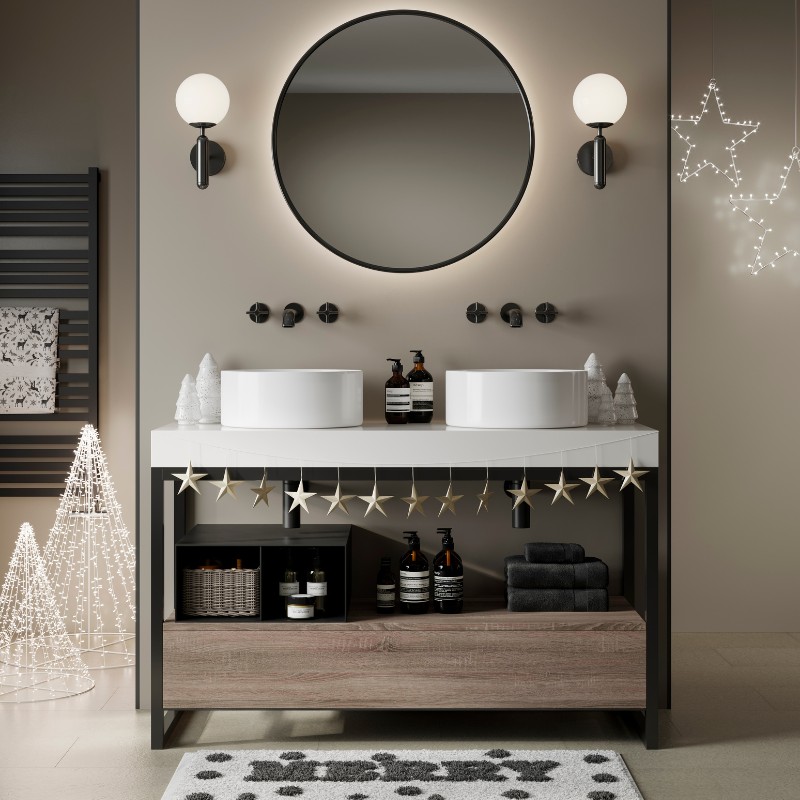 Christmas bathroom ideas silver decorations