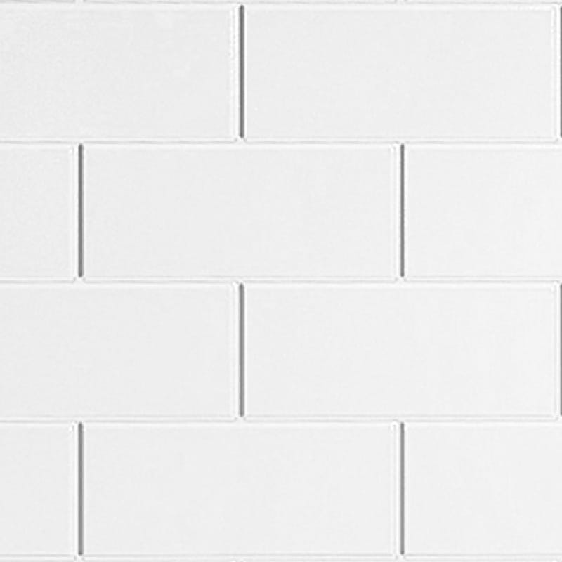 Classic Brick White Metro Tile Effect Wall Panels Economy Multipanel