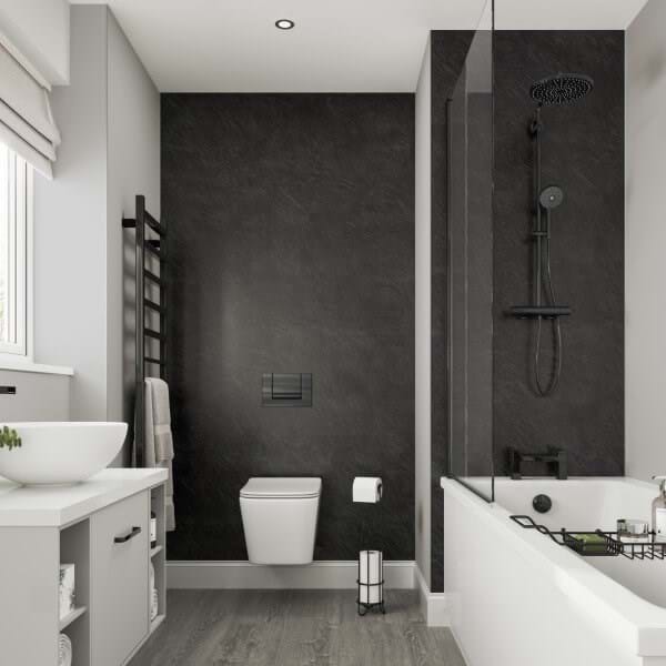 Riven Slate bathroom wall panels by Multipanel