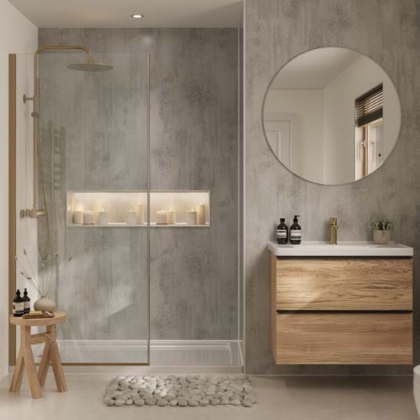 Arctic Stone bathroom wall panels by Multipanel