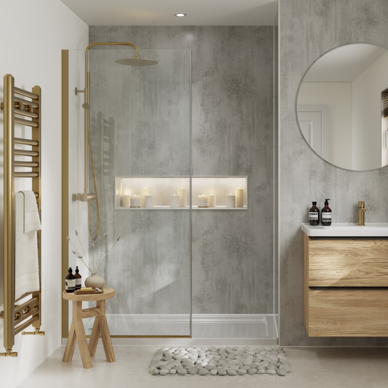 arctic stone bathroom wall panel