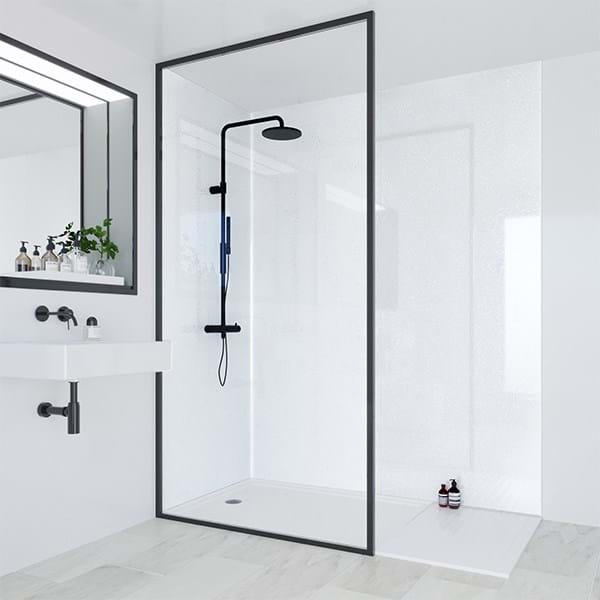 Blizzard bathroom wall panels by Multipanel