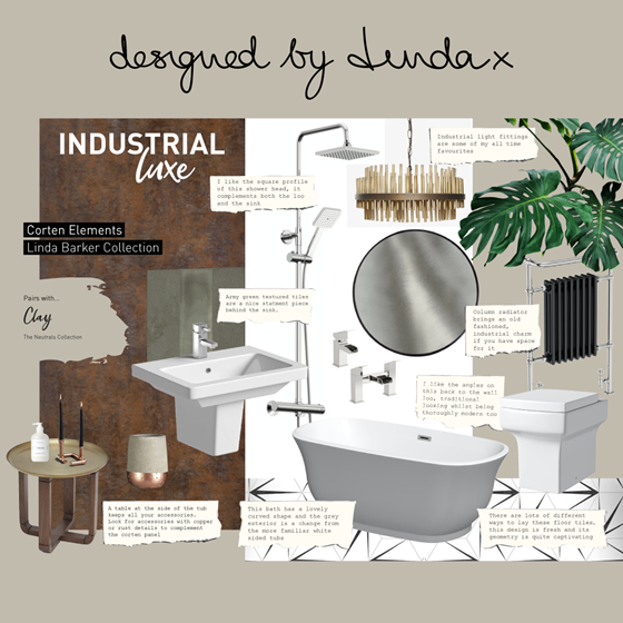 Industrial Luxe Moodboard Ideas featuring Corten Elements